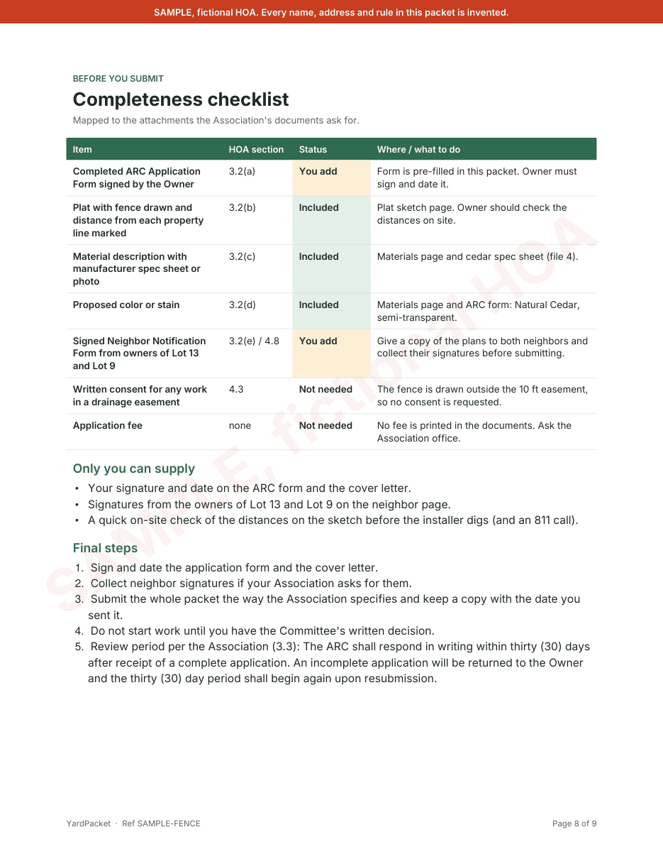 Sample packet page 3